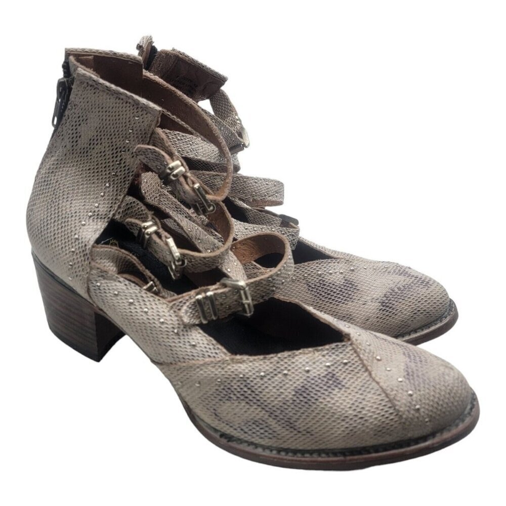 Freebird By Steven Shoes Women 12 Felicity Snake Skin Academia Western Punk Rock